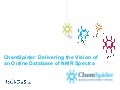 Delivering The Vision Of An Online Database Of Nmr Spectra