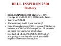 Dell Inspiron 2500 Battery
