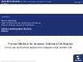  Formal Method for Avionics Software Verification