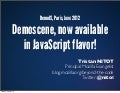 Demoscene, now available in JavaScript flavor