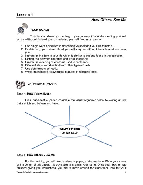 Deped Grade 7 English Module 1st Quarter