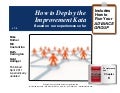 How to Deploy the Improvement Kata