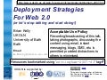 Deployment Strategies For Web 2.0