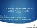 Derisking Your Business Model   Dream It   July 2008 V2.1