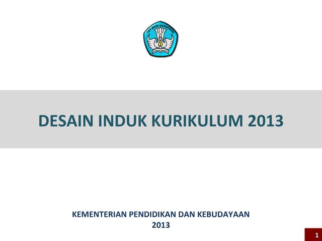 Desain Induk Kurikulum 2013 [Ver 15/01/13]