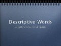 Descriptive Words