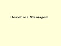Descubre A Mensagem