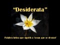 Desiderata Cosas que se desean