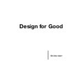 "Design for good" por @silviacalvet
