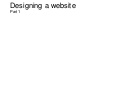 Design basics for the web