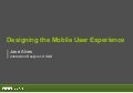 Designing The Mobile User Experience
