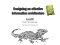 Designing an effective information architecture