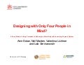 Designing with Only Four People in Mind? - A Case Study of Using Personas to Redesign a Work-Integrated Learning Support System