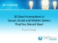 20 Game Ideas You Should Steal