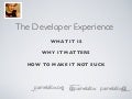 The Developer Experience