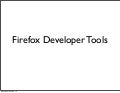 Firefox Developer Tools 2012