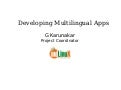 Developing Multilingual Applications