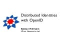 Distributed Identities with OpenID