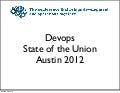 Devops Days Austin 2012 - SOTU