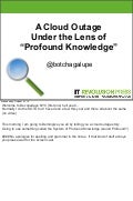 A Cloud Outage Under the Lens of  “Profound Knowledge” 