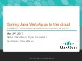 Spring, Java Web Apps to the cloud