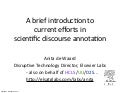 Overview of scientific discourse annotatoin