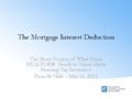 The Mortgage Interest Deduction