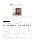 Diabetes Risk Factors
