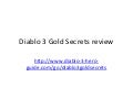 Diablo 3 Gold Secrets review