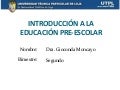 UTPL-INTRODUCCIÓN A LA EDUCACIÓN PRE-ESCOLAR-II BIMESTRE(abril agosto 2012)