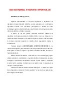 Dicţionarul  ştiinţei sportului