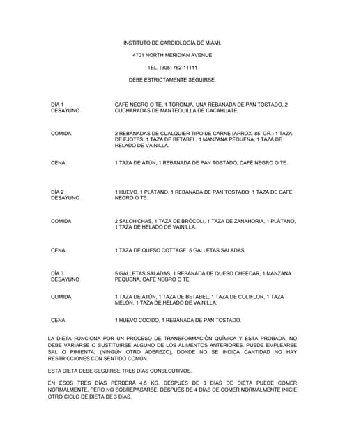 Dieta Jaramillo