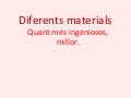 Diferents materials per a un llenç