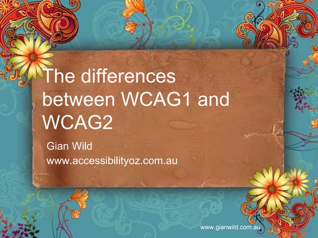 Differences between WCAG 1.0 and WC...