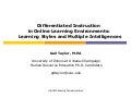 Differentiated Instruction in Online Environments