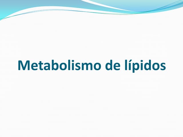 Digestión y absorción de lípidos