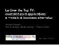 La Over the Top TV: content based applications e modelli di business alternativi