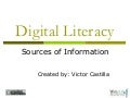 Digital Literacy: Sources of Information