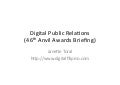 Digital Public Relations (PR): 46th Anvil Awards Briefing