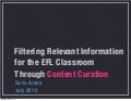 Filtering Relevant Information for the EFL Classroom through Digital Curation