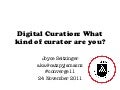Digital Curation: What kind of curator are you? #converge11