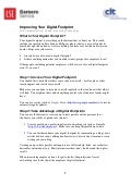 Improving Your Digital Footprint - Handout