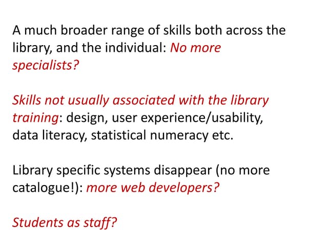 Digital Library user experience: sconul conference