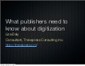What publishers need to know about digitization