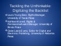AAUP 2012: Digitizing the Backlist 1 (L. Young Bost and K. Kornell)