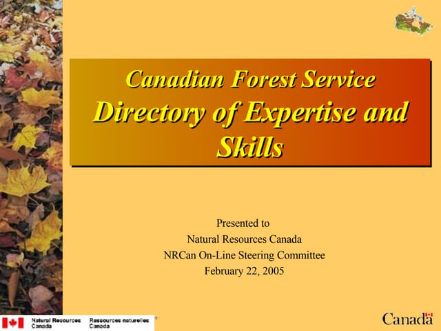 Directory of Expertise and Skills