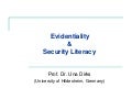 Evidentiality & Security Literacy