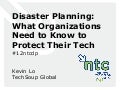 Disaster planning from TechSoup.org
