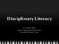 Disciplinary Literacy