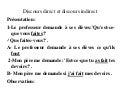 Discours direct et indirect